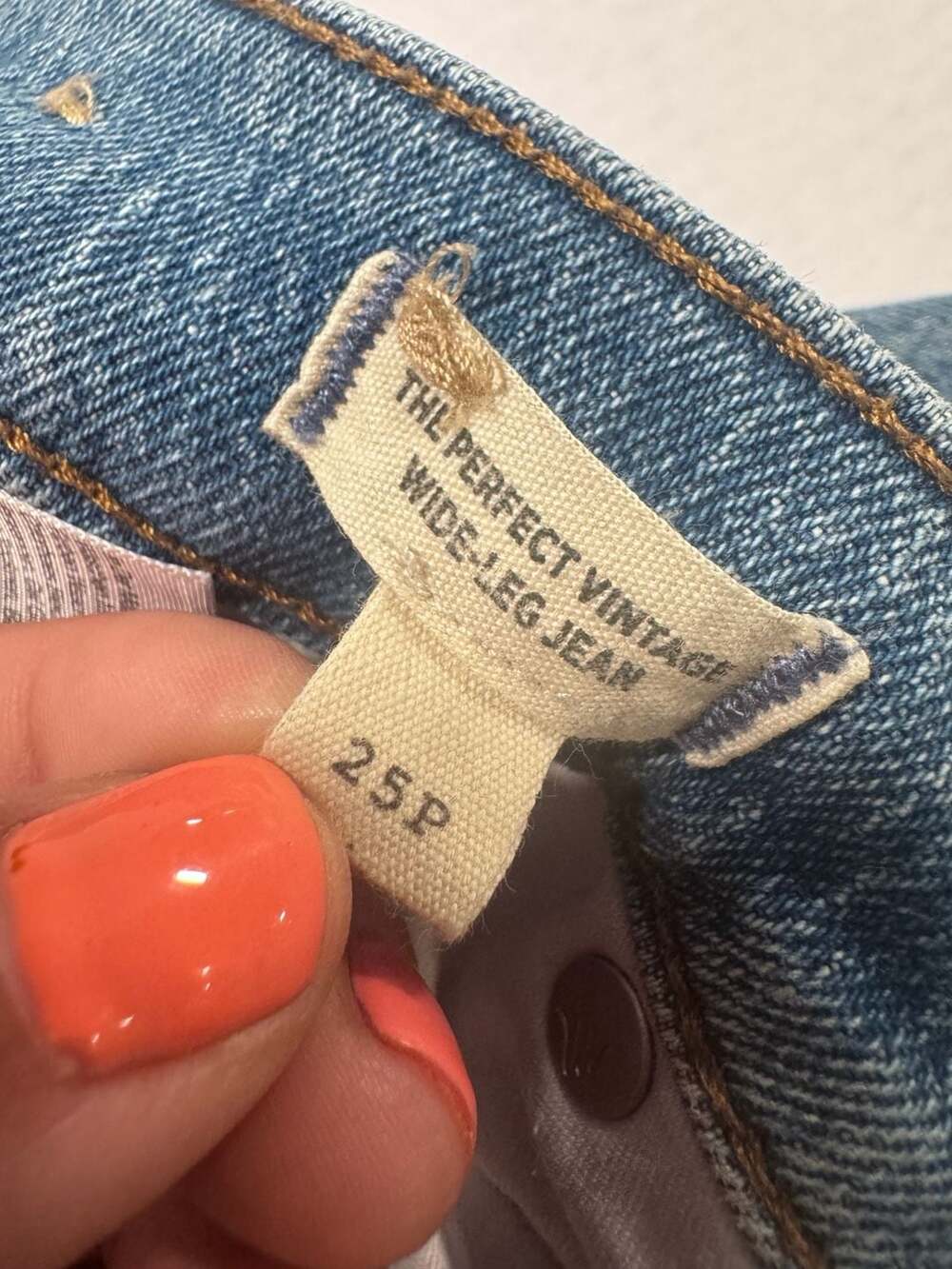 Madewell Perfect Vintage Wide Leg Jeans 25P - Picture 6 of 10